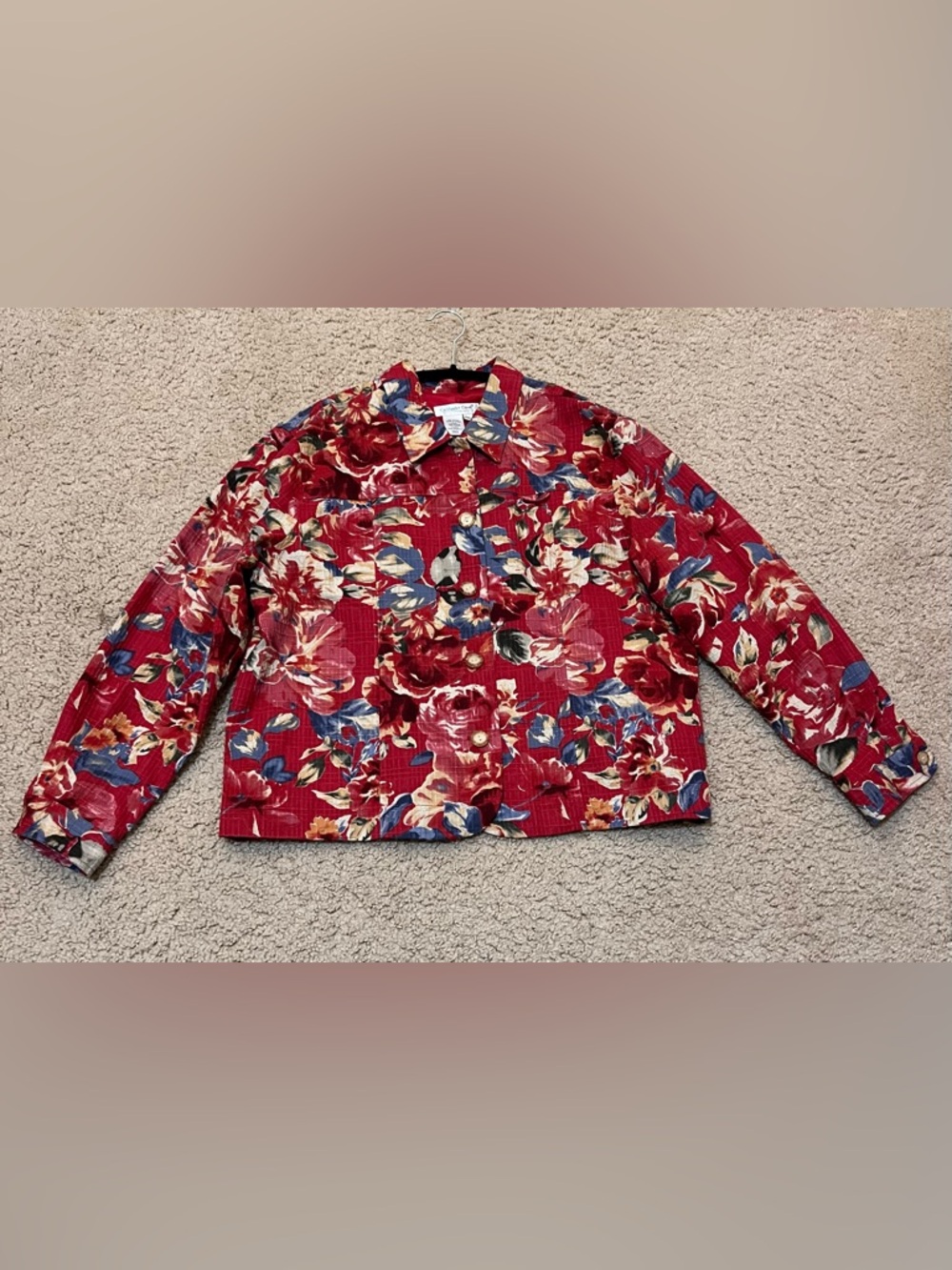Vintage Floral Textured Jacket